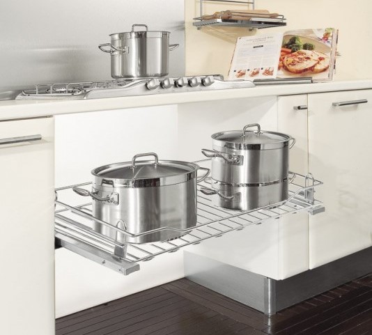 Pull out tray shelf